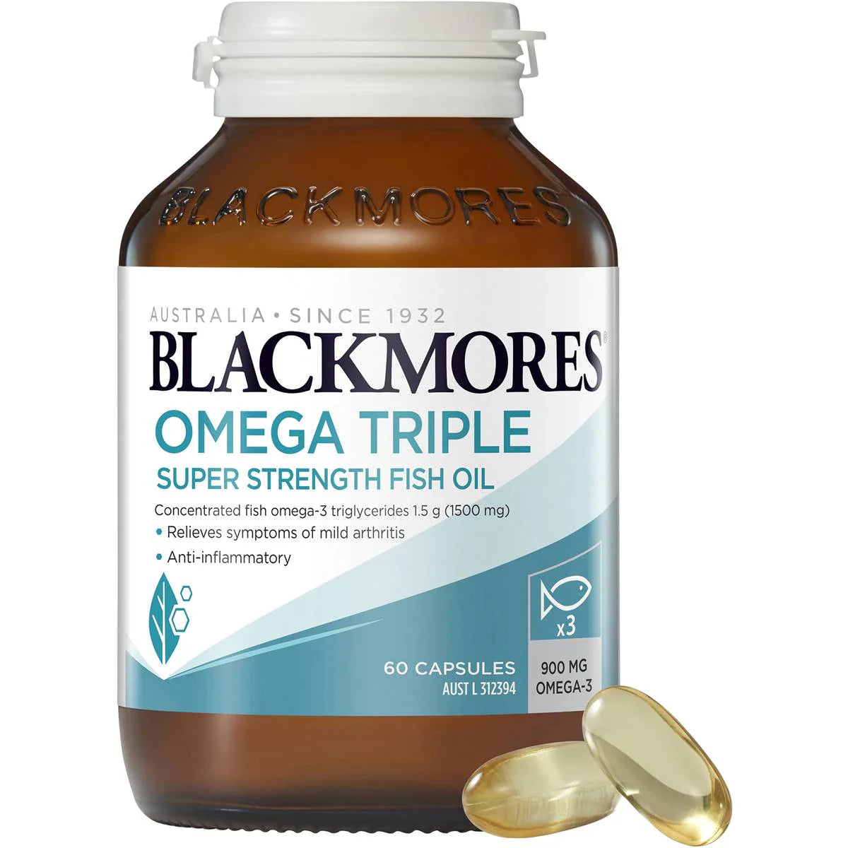 Blackmores Omega Triple Concentrated Fish Oil 60 Capsules - Cutprice Online