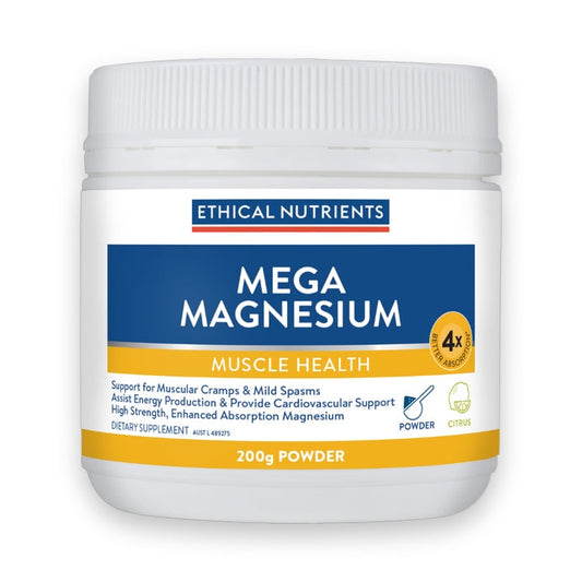Ethical Nutrients Mega Magnesium Muscle Health Citrus 200g