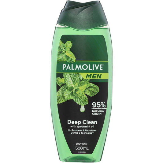 Palmolive Men Deep Clean Body Wash with Spearmint Oil 500mL - Cutprice Online
