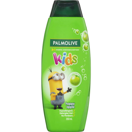 Palmolive Kids 3 In 1 Bodywash Shampoo & Conditioner Happy Apple 350ml - Cutprice Online