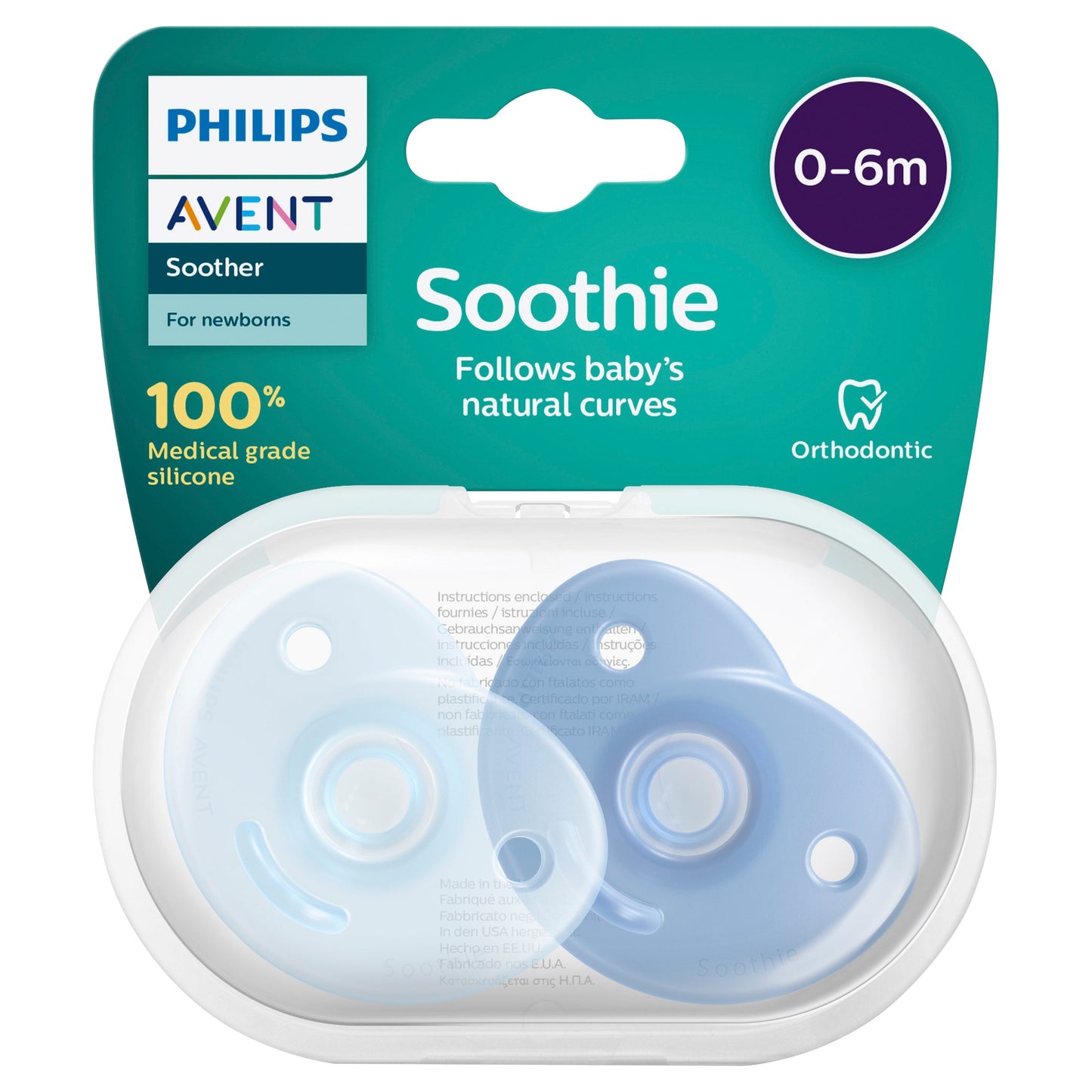 Avent Soothie Blue 0-6 Months 2 Pack - Cutprice Online