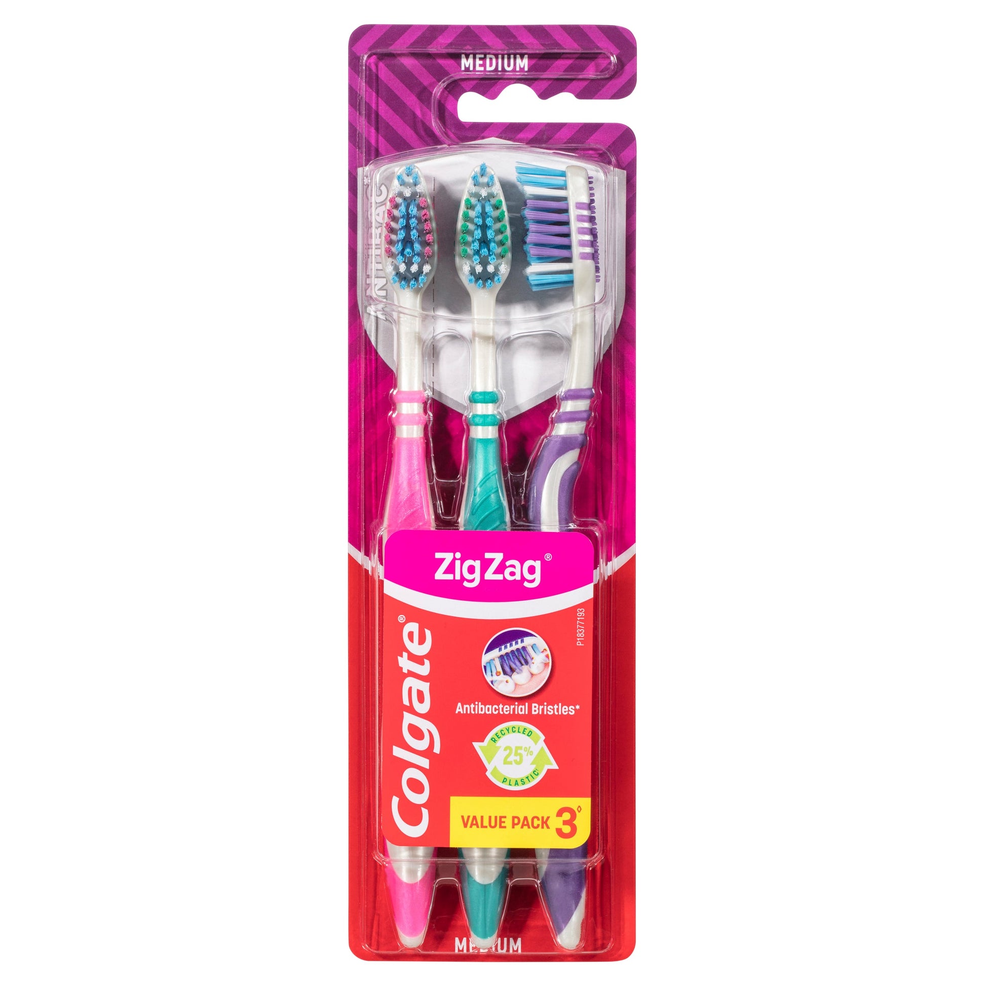 Colgate ZigZag Deep Interdental Clean Toothbrush Medium Value 3 Pack - Cutprice Online