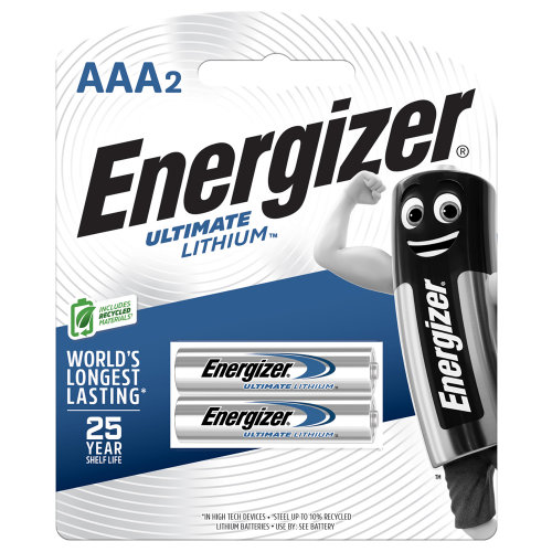 Energizer Ultimate Lithium AAA Batteries 2 Pack - Cutprice Online