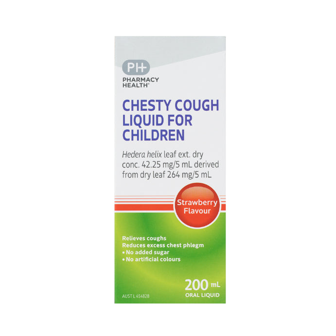 Pharmacy Health Kids Chesty Cough Syrup S/berry 200ml - Cutprice Online