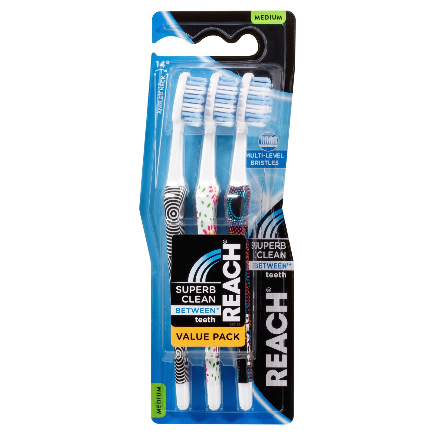 Reach Toothbrush Superb Clean Between Teeth Medium 3PK - Cutprice Online