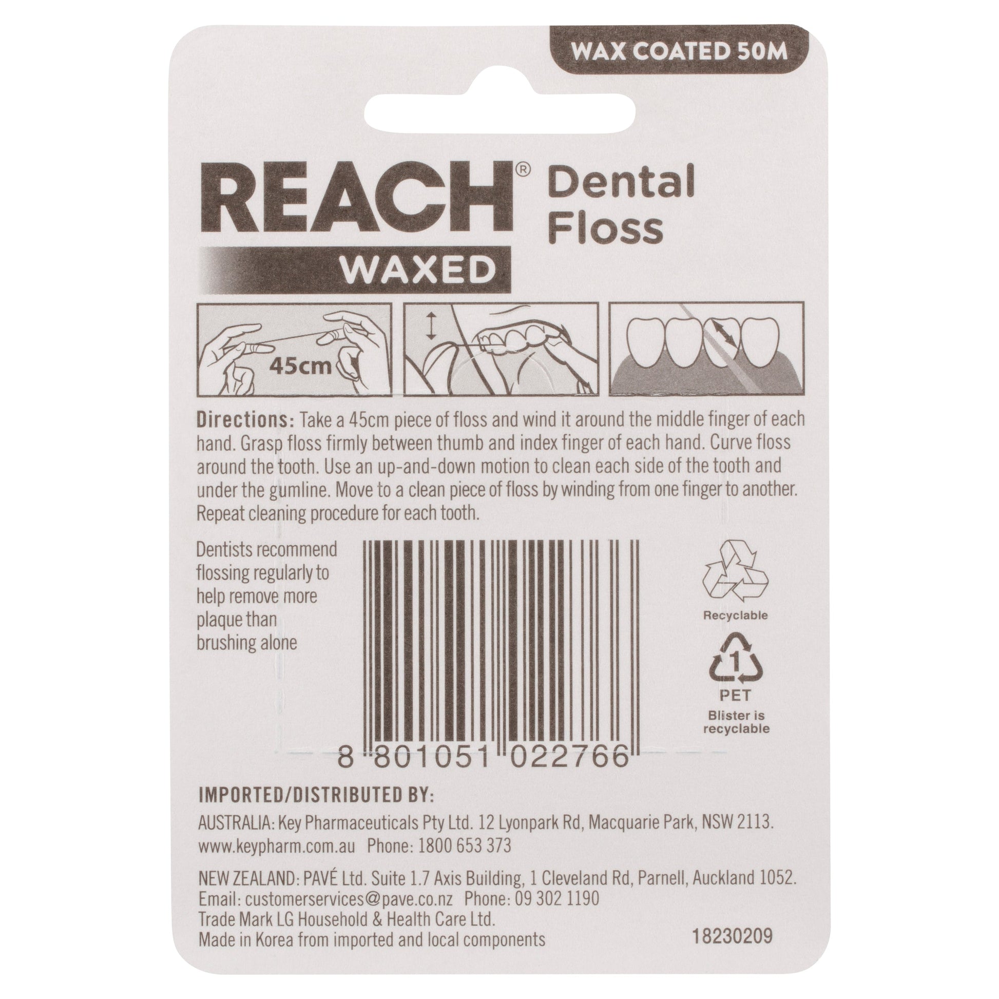Reach Waxed Dental Floss  50m - Cutprice Online