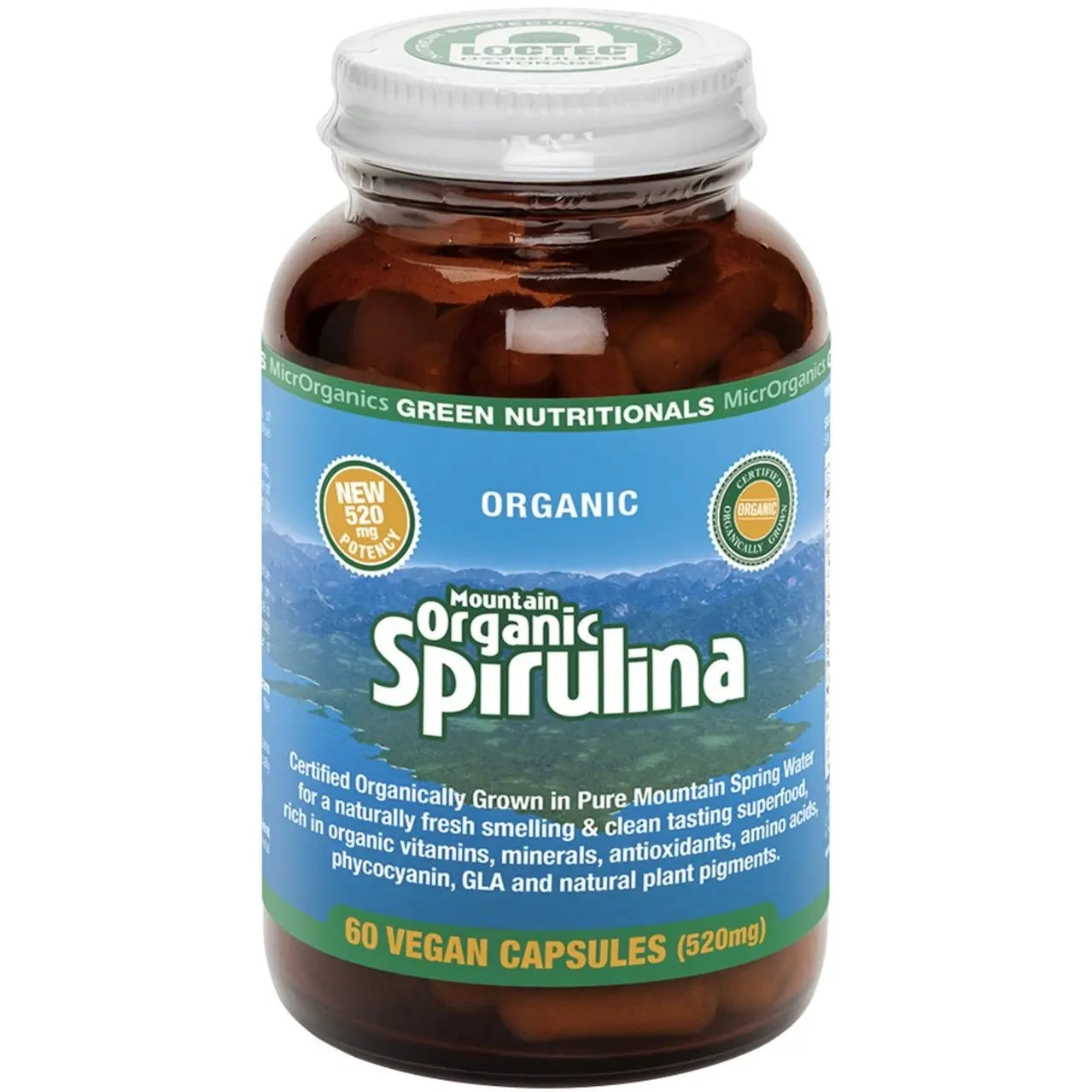 Green Nutritionals Mountain Organic Spirulina Powder 500g GREEN NUTRITIONALS