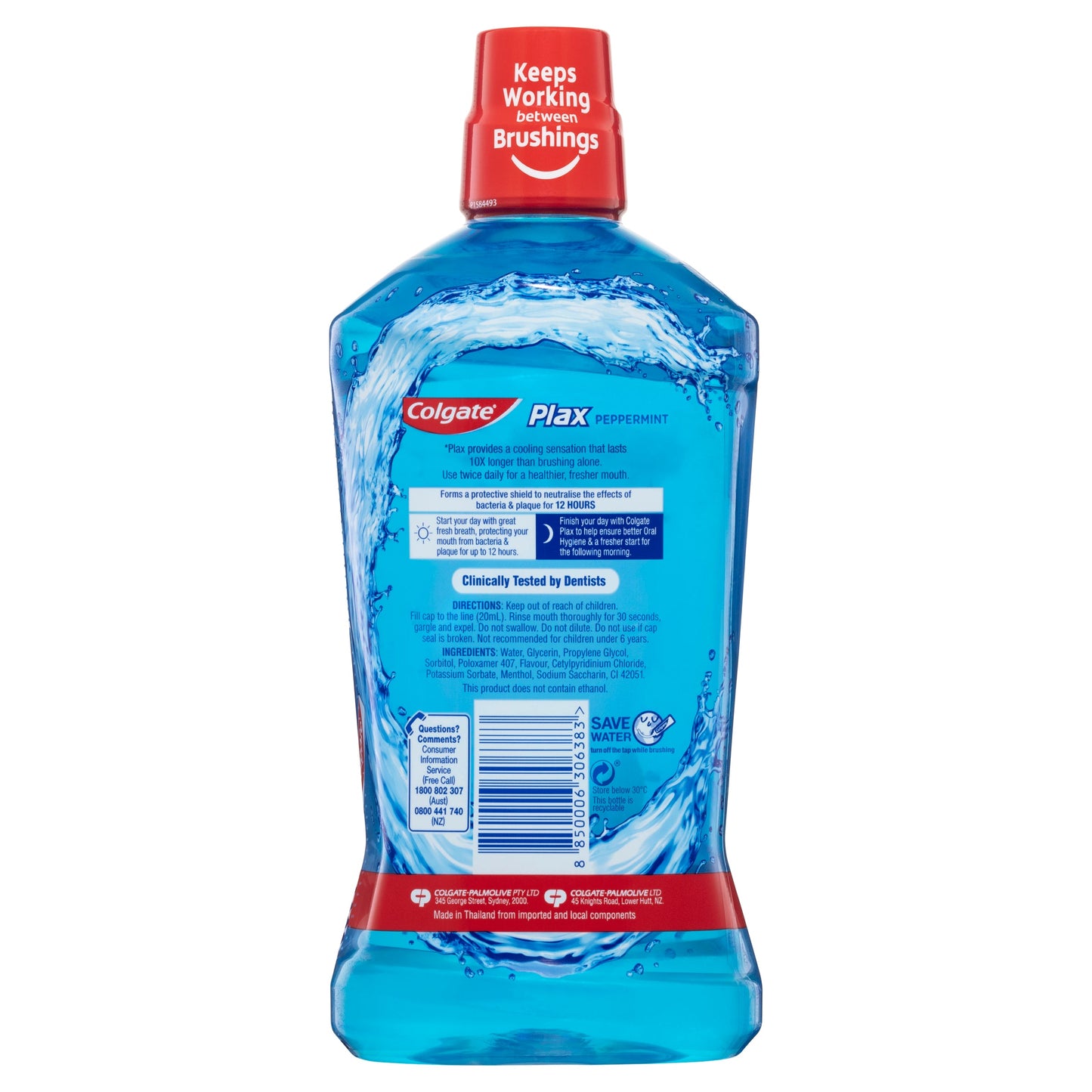 Colgate Plax Alcohol Free Mouthwash Peppermint 1 Litre - Cutprice Online