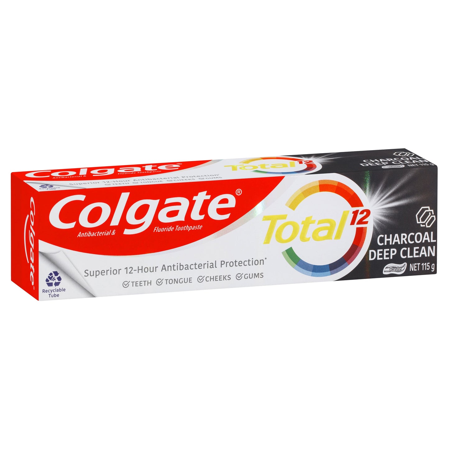 Colgate Total Charcoal Deep Clean Antibacterial Fluoride Toothpaste 115g - Cutprice Online