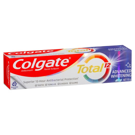 Colgate Total Advanced Whitening Antibacterial Toothpaste 115g - Cutprice Online