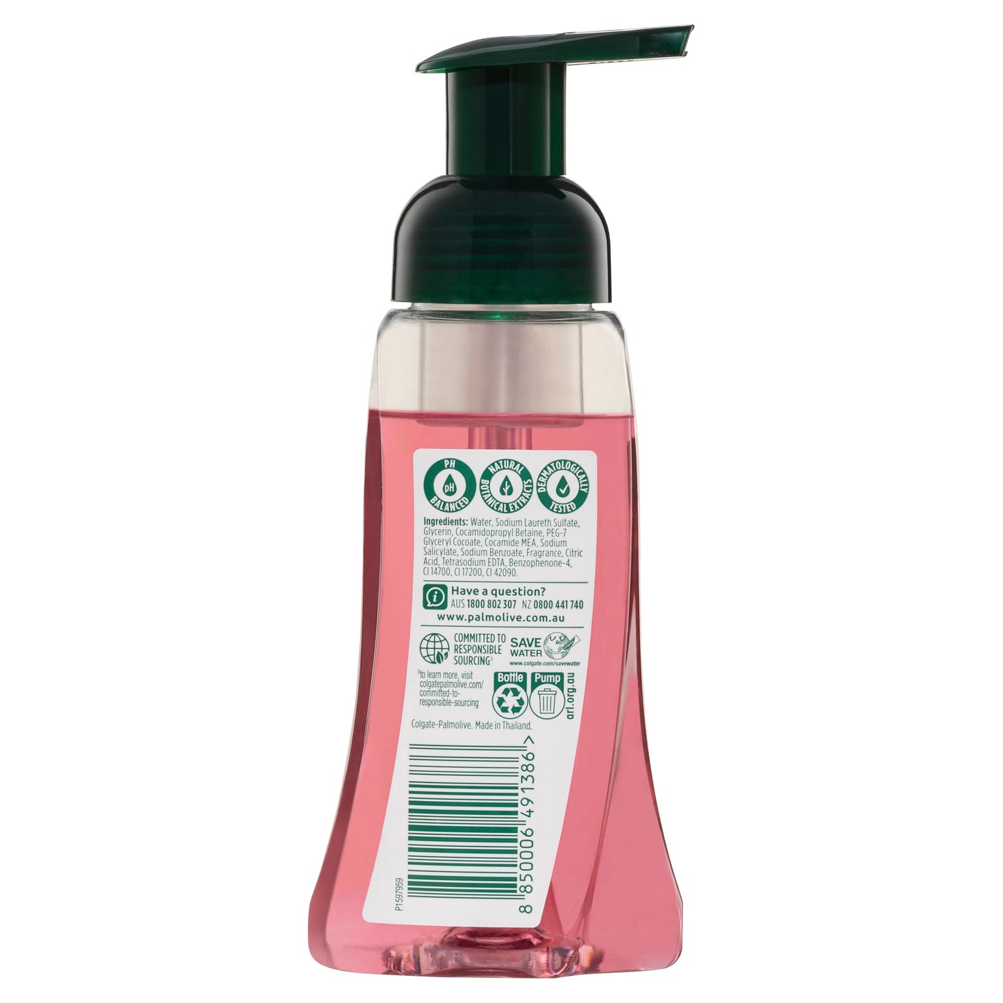 Palmolive Foaming Nourishing Hand Wash Raspberry Pump 250mL - Cutprice Online