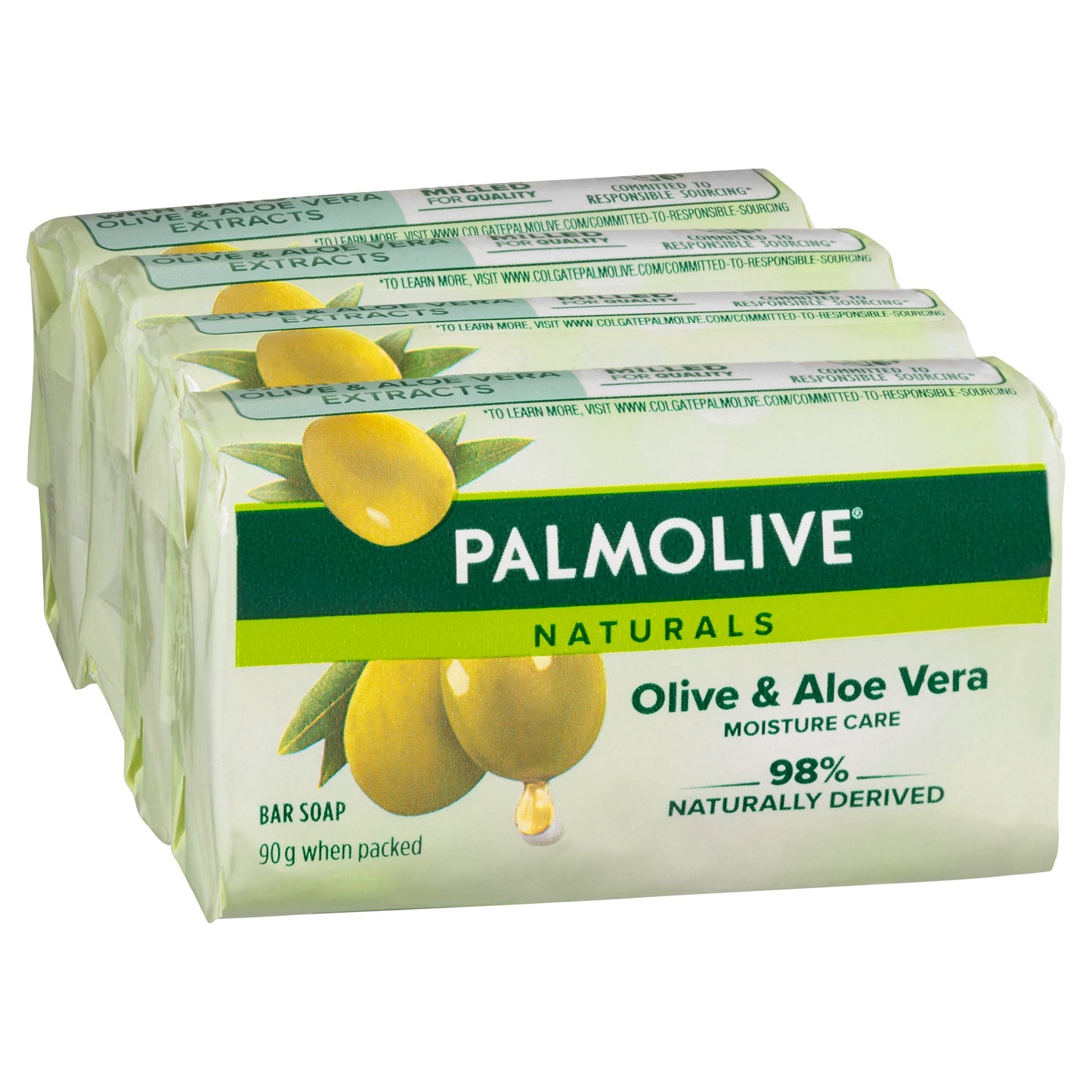 Palmolive Naturals Moisture Care Aloe & Olive Extracts Bar Soap 4 x 90g - Cutprice Online