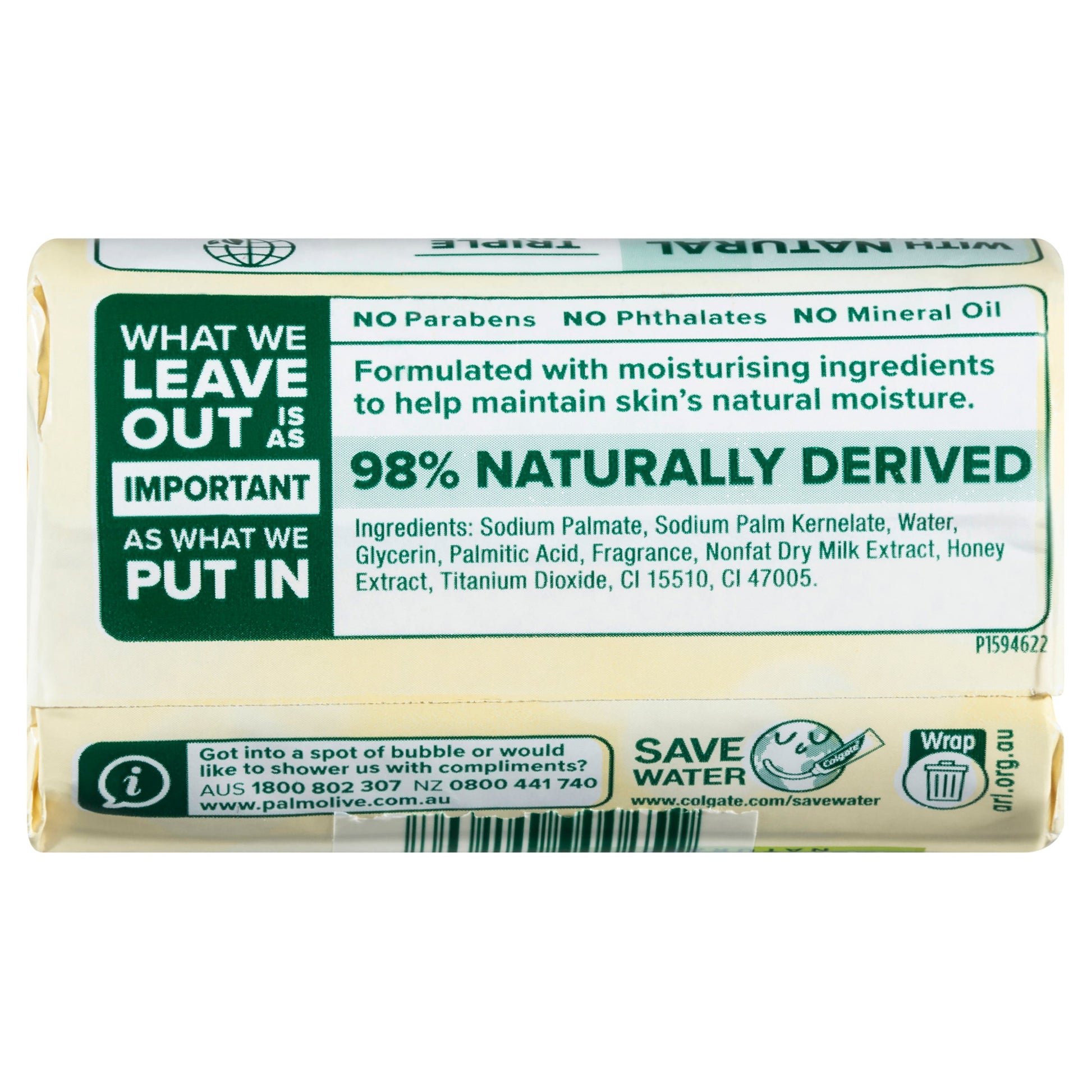 Palmolive Naturals Replenishing Bar Soap Milk & Honey 4 x 90g - Cutprice Online