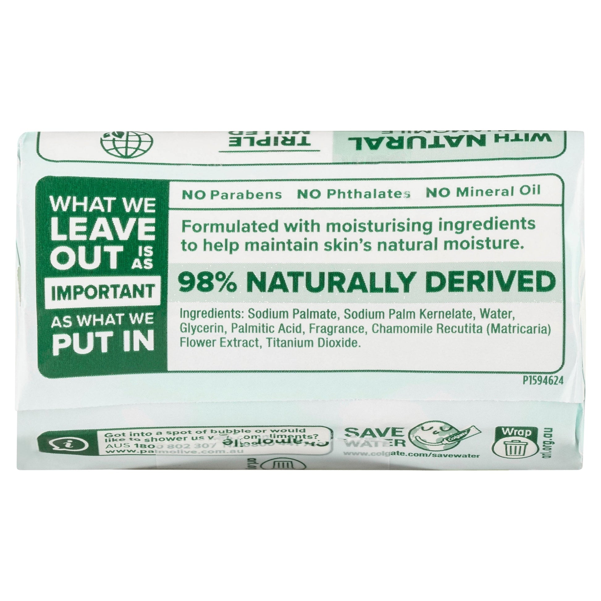 Palmolive Naturals Balanced & Mild Bar Soap Chamomile Extracts 4 x 90g - Cutprice Online