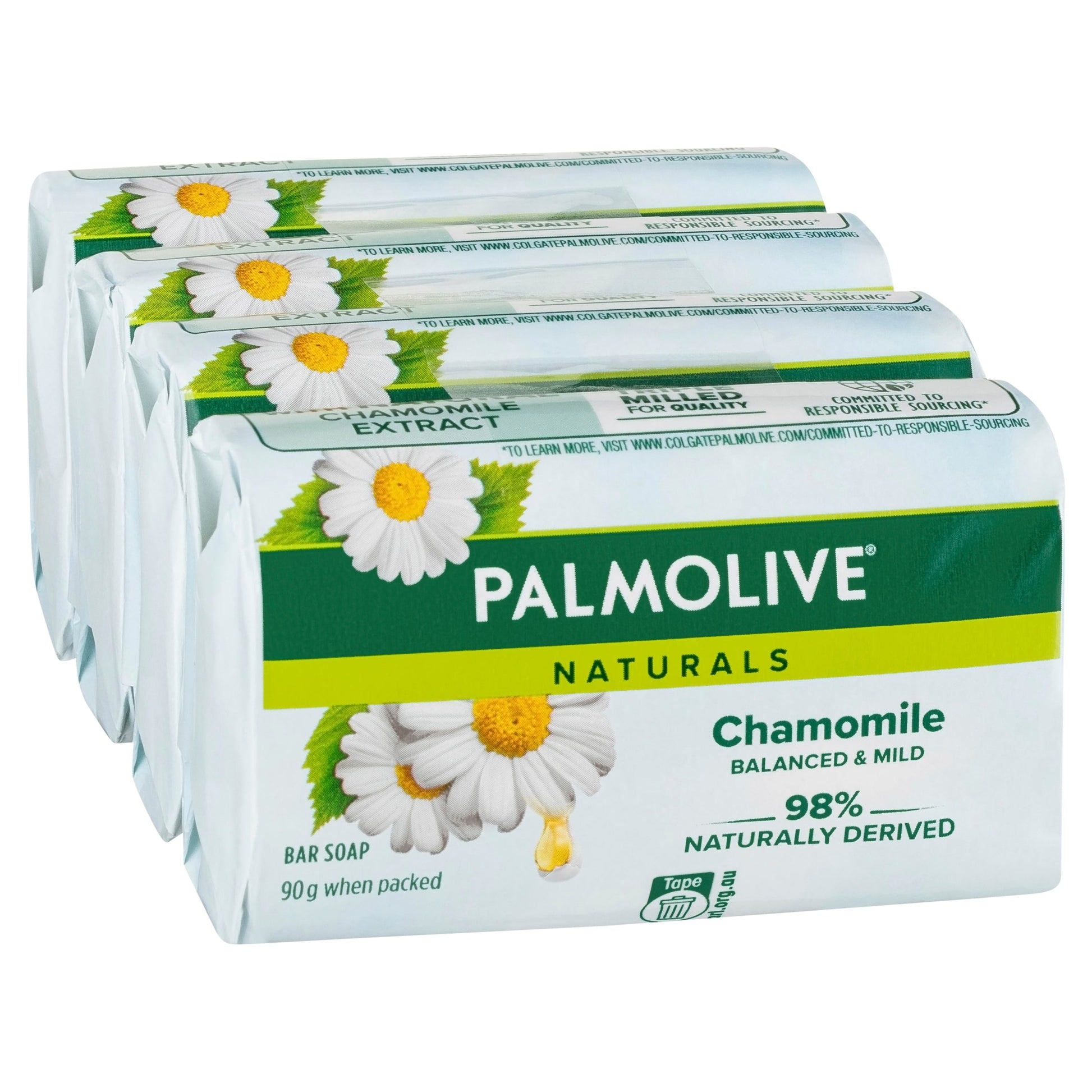 Palmolive Naturals Balanced & Mild Bar Soap Chamomile Extracts 4 x 90g - Cutprice Online