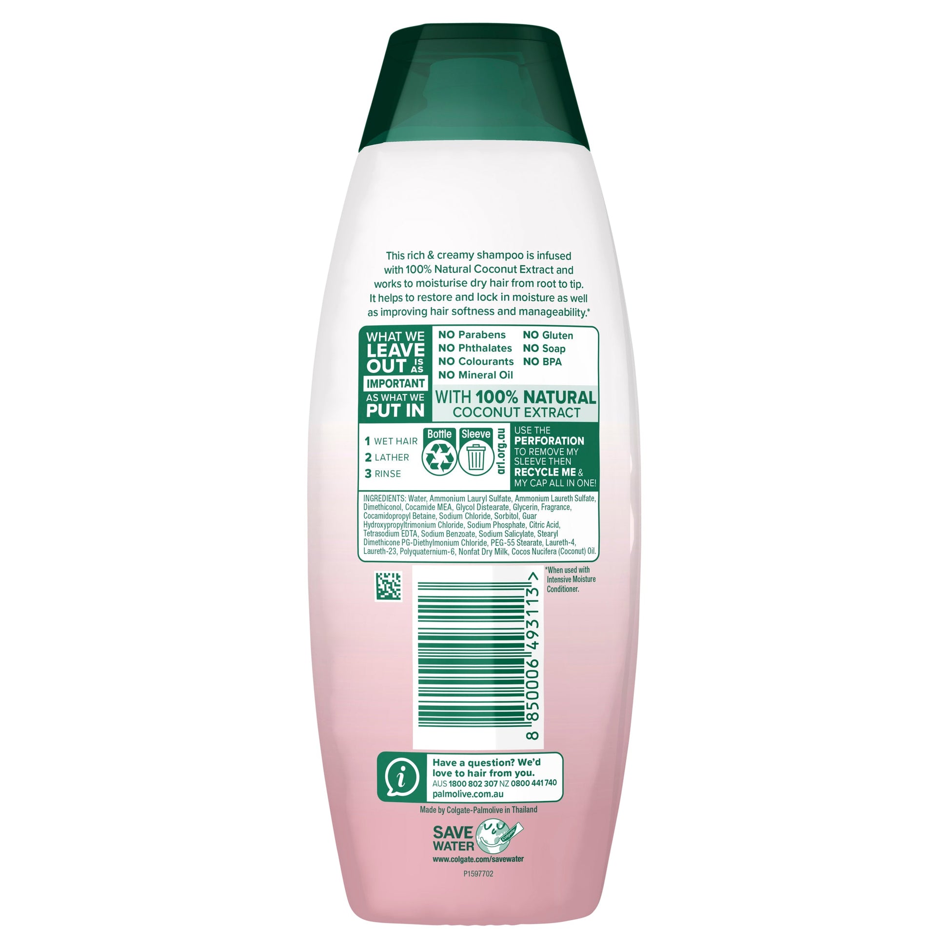 Palmolive Naturals , Coconut Cream Shampoo, 350mL - Cutprice Online