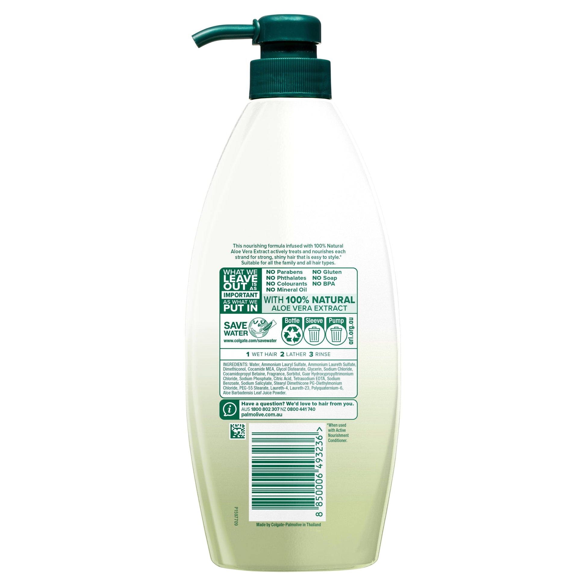 Palmolive Naturals Active Nourishment Normal Hair Shampoo Aloe Vera & Fruit Vitamins 700mL - Cutprice Online