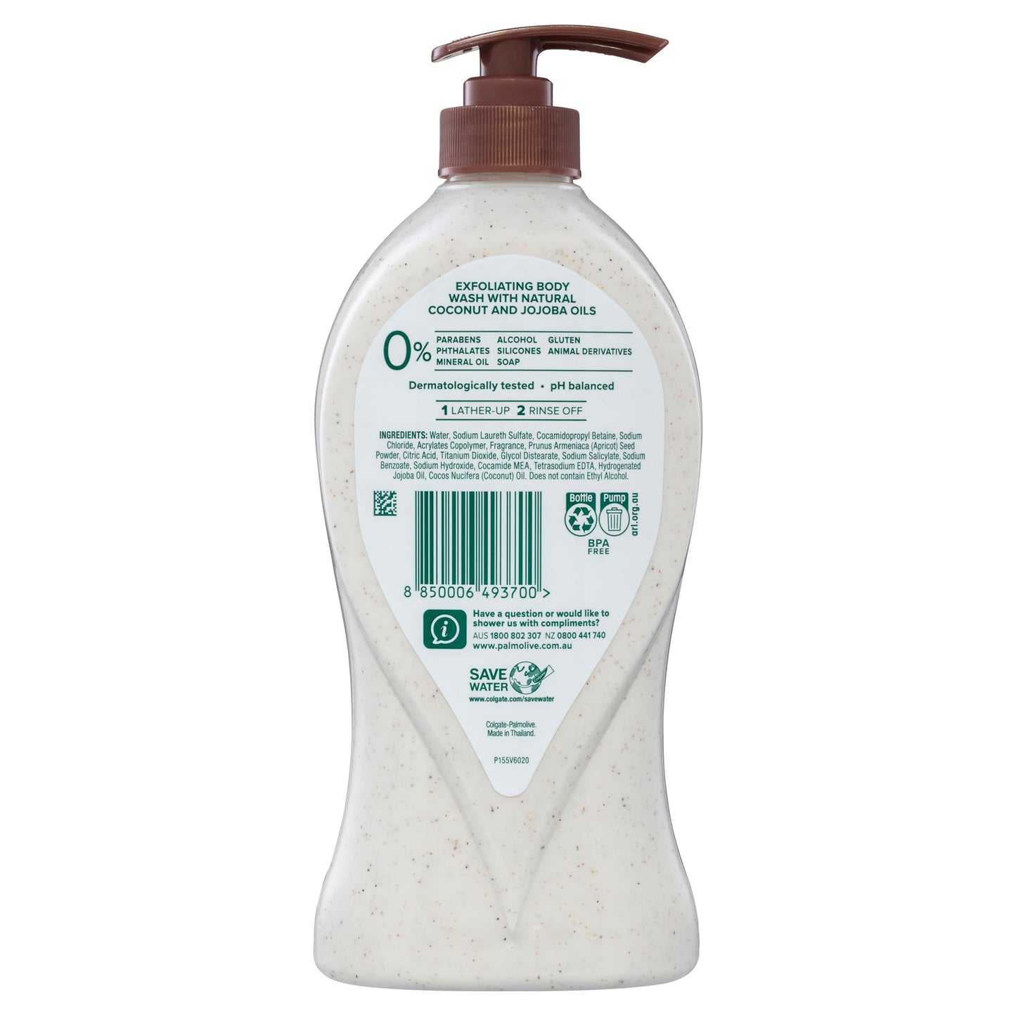 Palmolive Body Butter Coconut Scrub Jojoba Exfoliating Body Wash 750mL - Cutprice Online