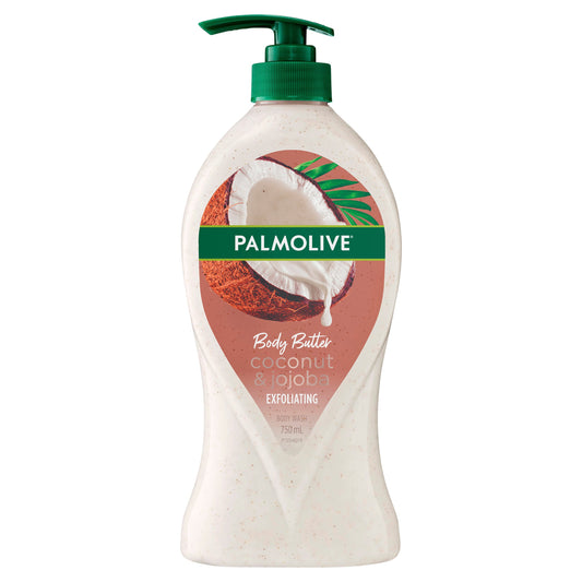 Palmolive Body Butter Coconut Scrub Jojoba Exfoliating Body Wash 750mL - Cutprice Online