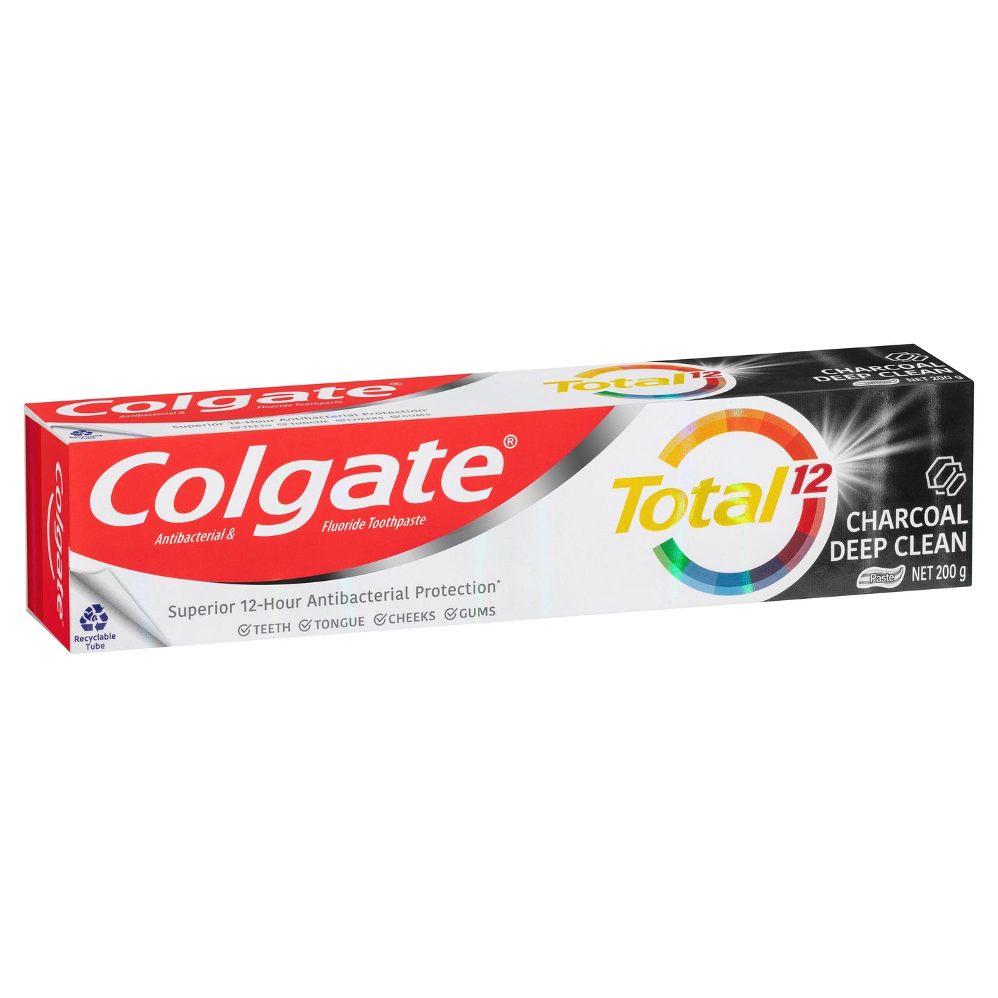 Colgate Total Charcoal Deep Clean Antibacterial Fluoride Toothpaste 200g - Cutprice Online