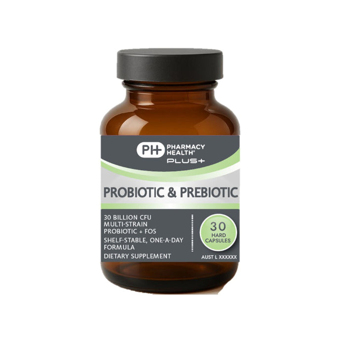 Pharmacy Health Plus Probiotic & Prebiotic 30 Capsules - Cutprice Online