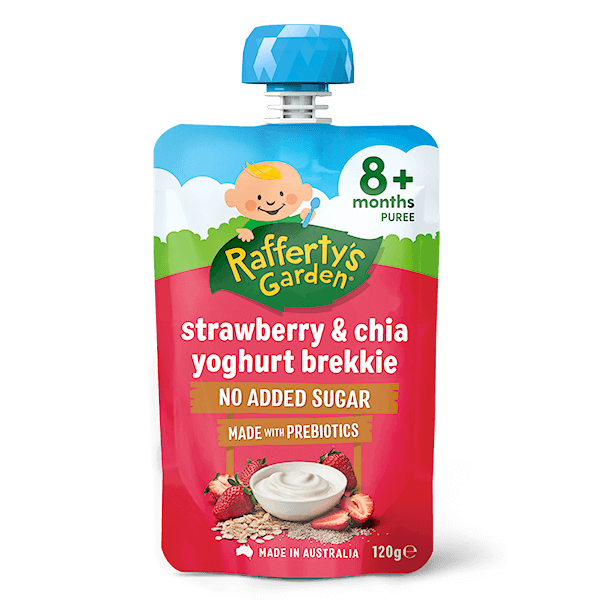 Raffertys Garden Strawberry & Chia Yoghurt Brekkie 120g - Cutprice Online