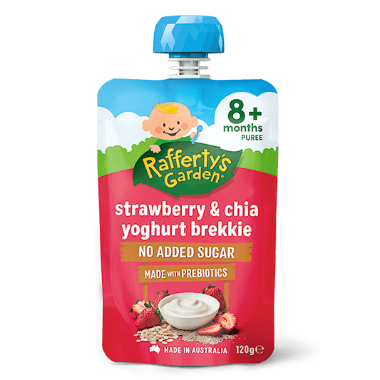 Raffertys Garden Strawberry & Chia Yoghurt Brekkie 120g - Cutprice Online
