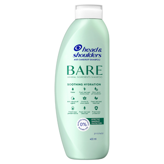 Head & Shoulders BARE Soothing Hydration Minimal Ingredients Anti-Dandruff Shampoo 400mL
