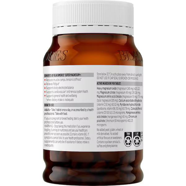 Blackmores Super Magnesium+ Coated Tablets 180 pack