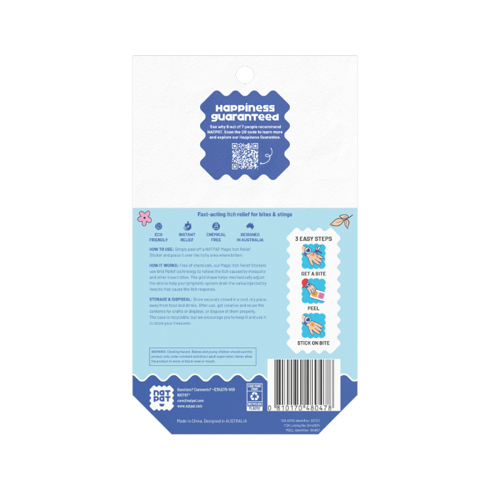 NatPat MagicPatch Itch Relief Stickers M