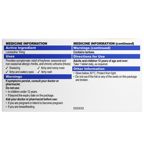 Allereze Allergy Relief 10mg 10 Tablets