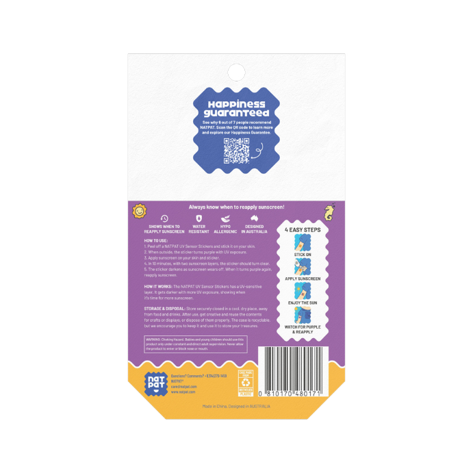NatPat SunnyPatch UV Sensing Color Chang