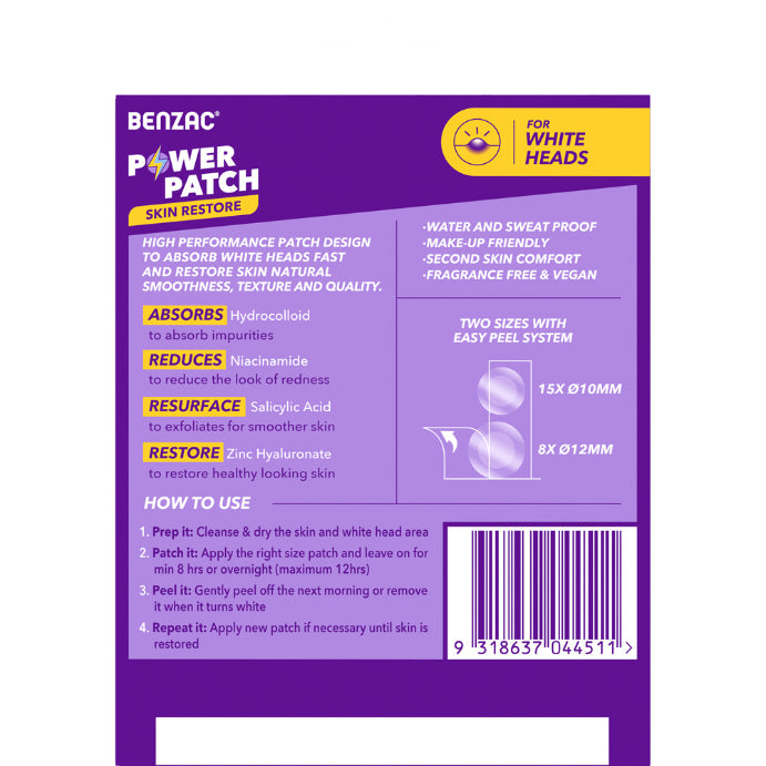 Benzac Skin Restore Power Patch 23 Pack - Cutprice Online