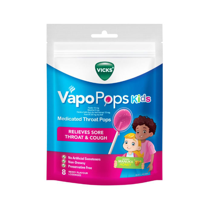Vicks Throat Pops for Kids 8pk - Cutprice Online