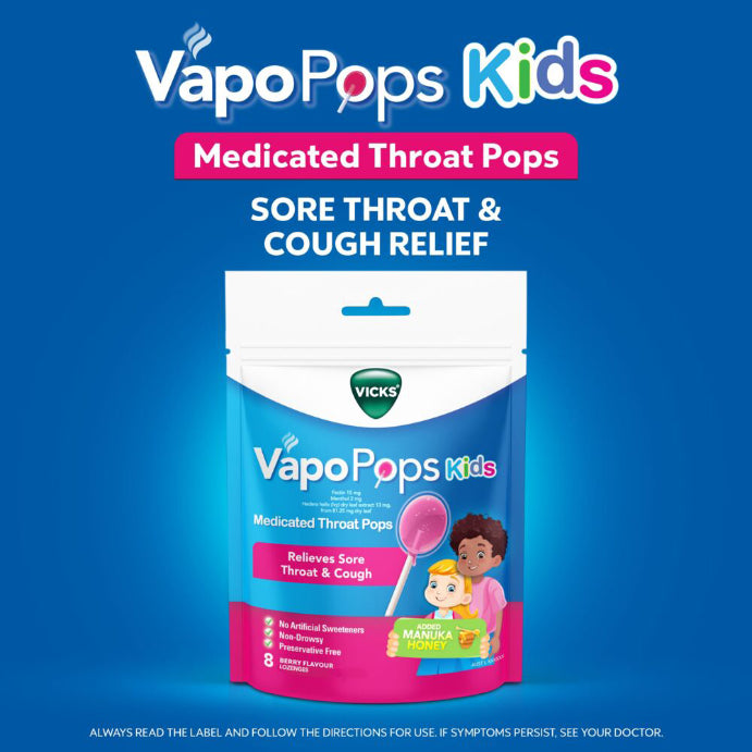 Vicks Throat Pops for Kids 8pk - Cutprice Online