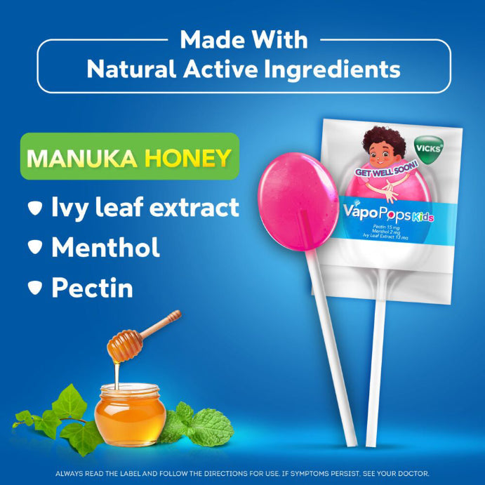 Vicks Throat Pops for Kids 8pk - Cutprice Online