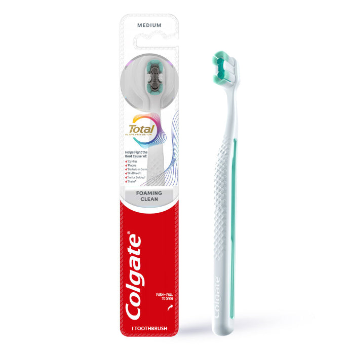 Colgate Tooth Brush Total Foaming Clean Medium 1pk