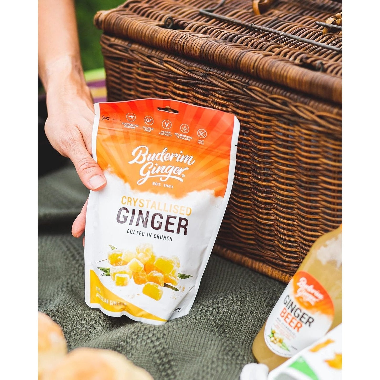 Buderim Ginger Crystallised Ginger Coated in Crunch 200g - Cutprice Online