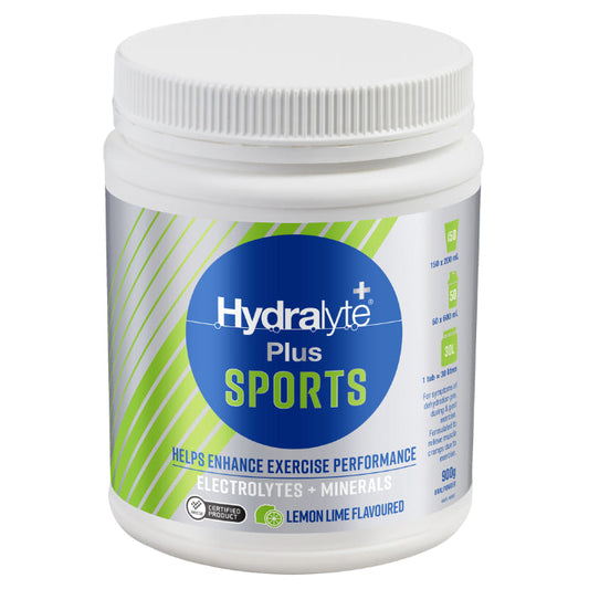 Hydralyte Plus Sports L/l Flav Pwd 900ghydralyte Plus Sports Lemon Lime Flavoured Powder 900g