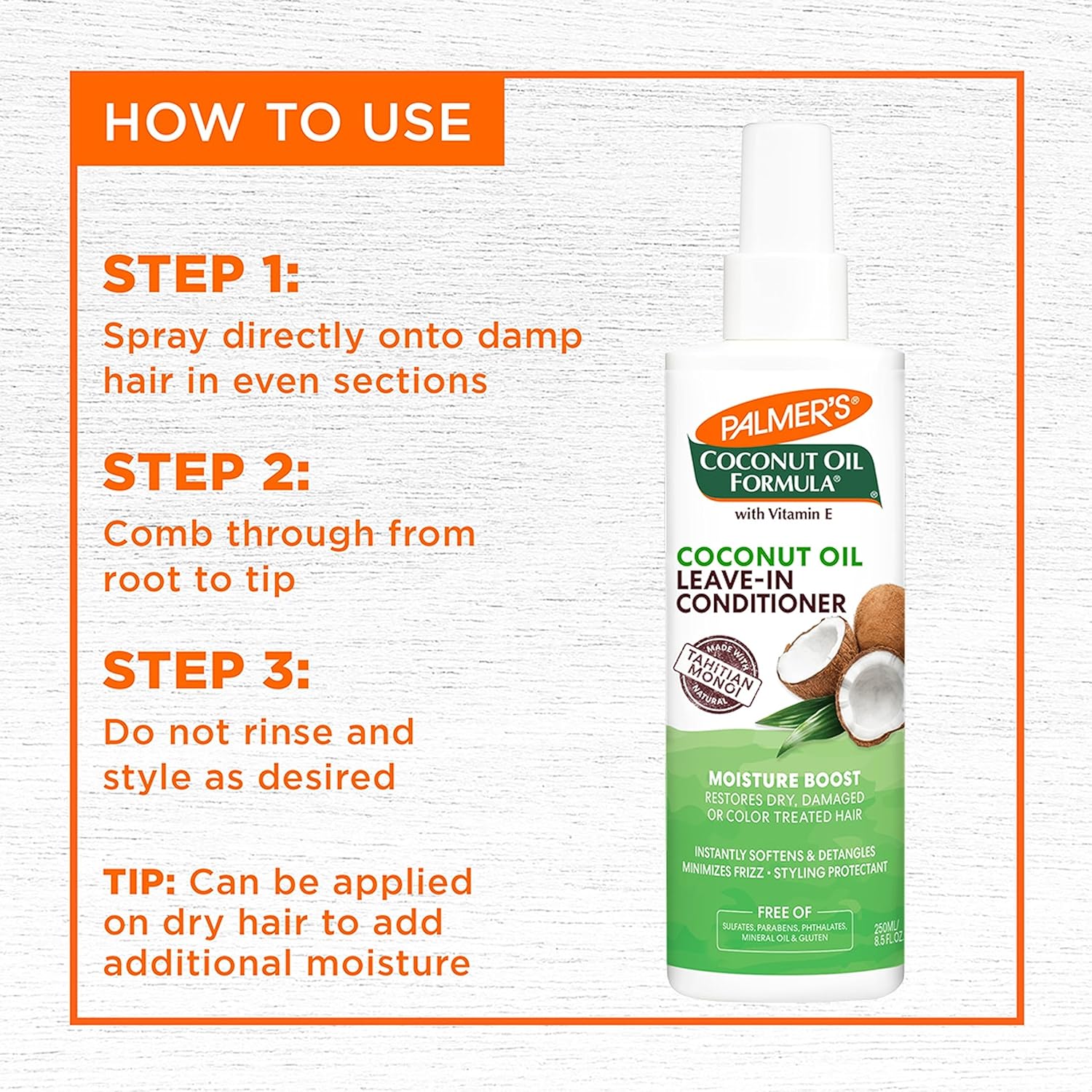 Palmers Coconut Oil Leave-in Cond 250ml