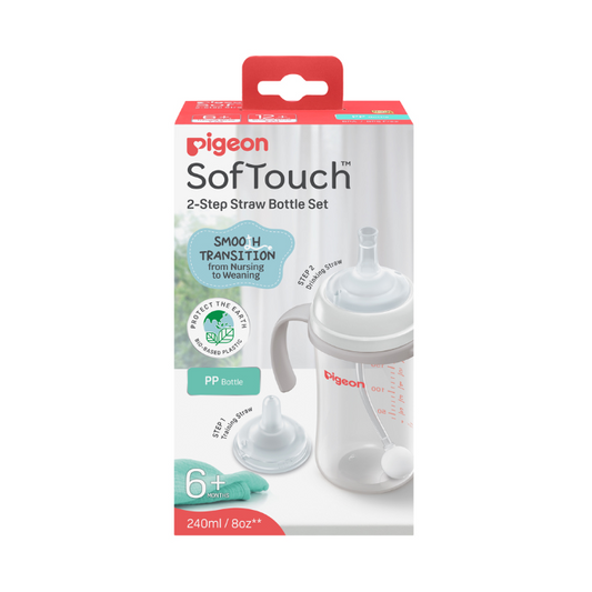 Pigeon Softouch BPP Step-Up Straw Bottle Set 240ml