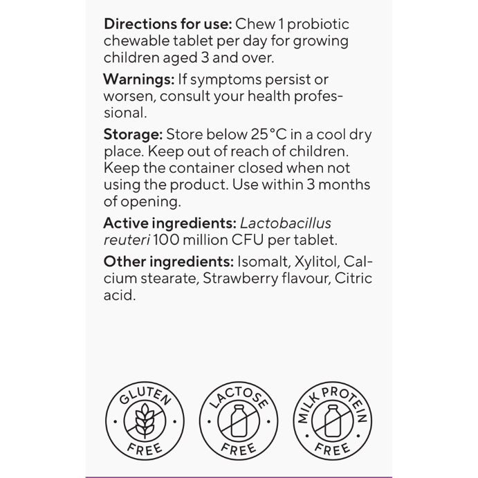 Biogaia Protectis Kids Chewables Strawberry 30 Pk