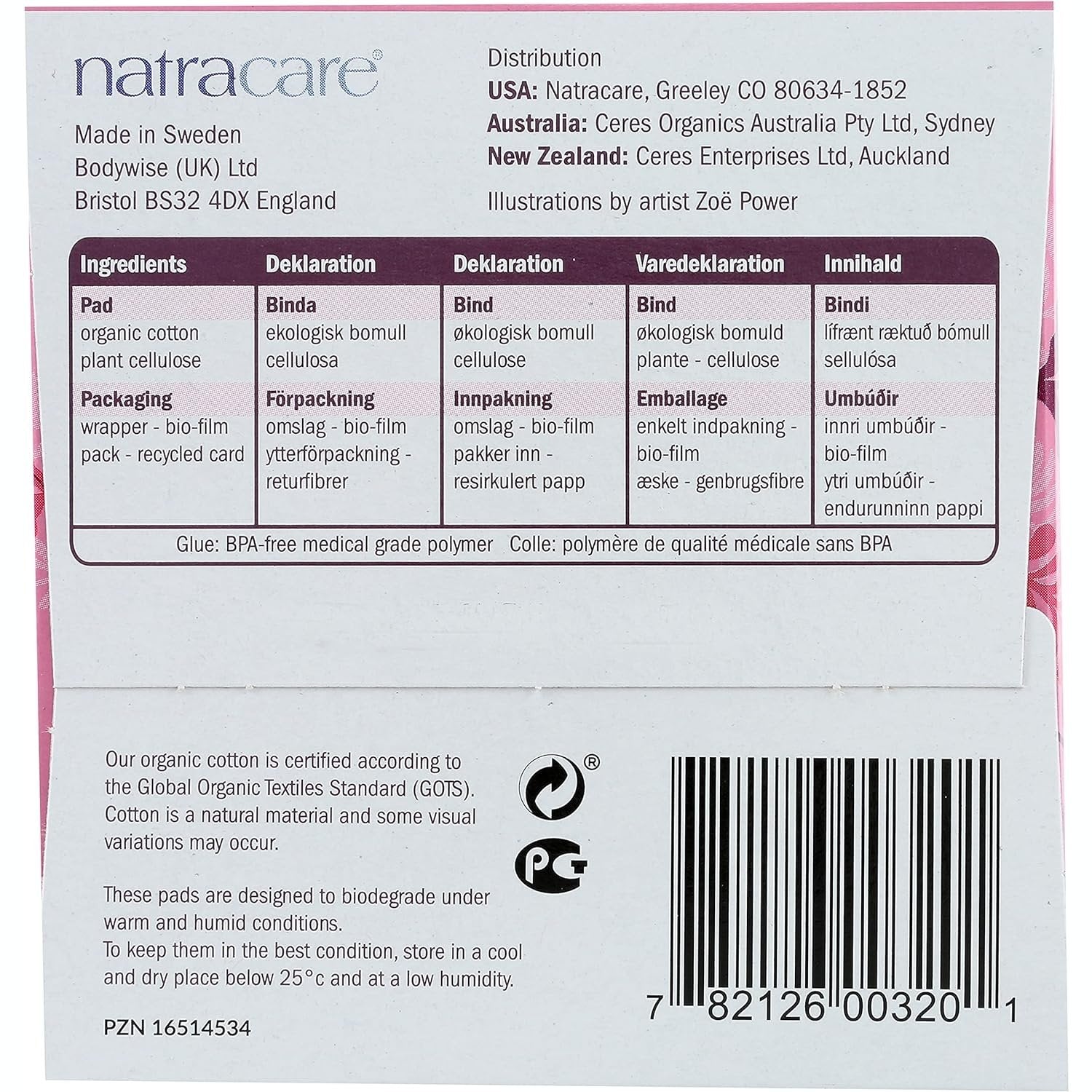 Natracare Ultra Extra Pads Long with Organic Cotton Cover x 8 Pack - Cutprice Online