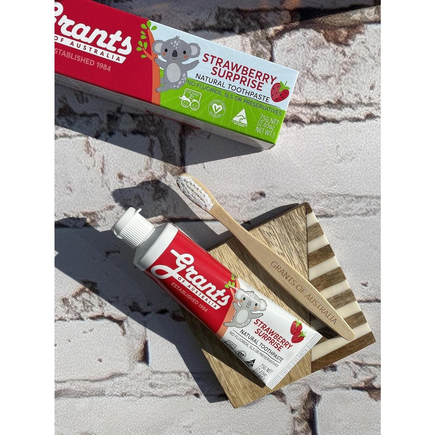 Grants Of Australia Natural Toothpaste Kids Strawberry Surprise 75g - Cutprice Online