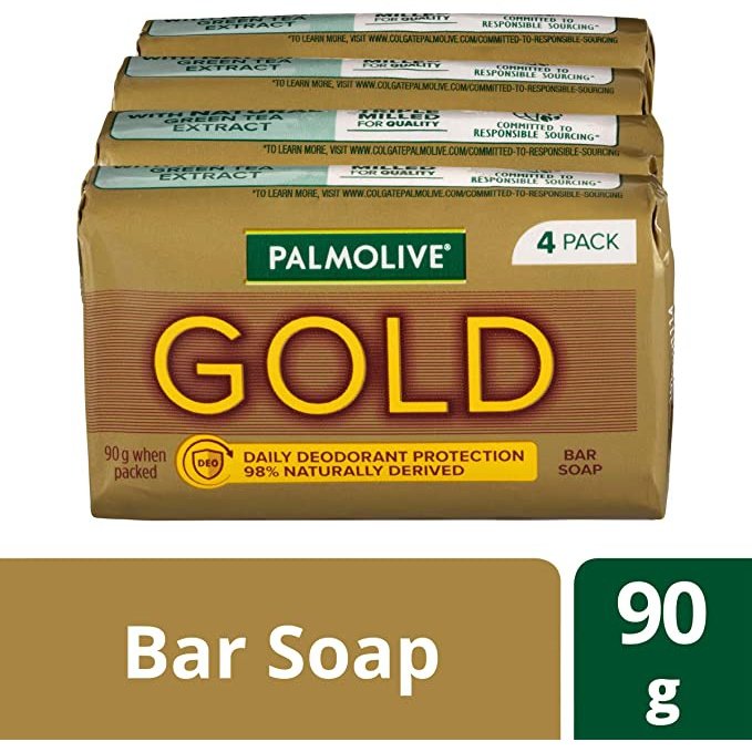 Palmolive Gold Bar Soap Daily Deodorant Protection 90g x4 pack - Cutprice Online