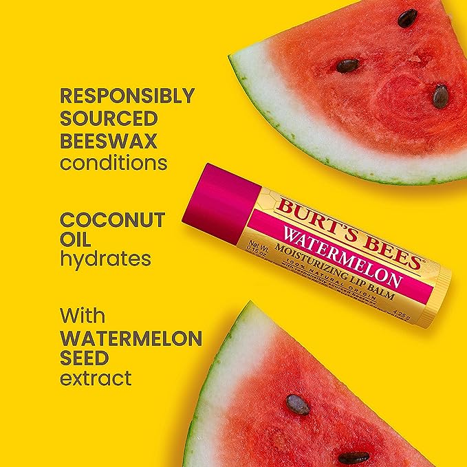 Burt's Bees Moisturising Lip Balm Watermelon 4.25g - Cutprice Online