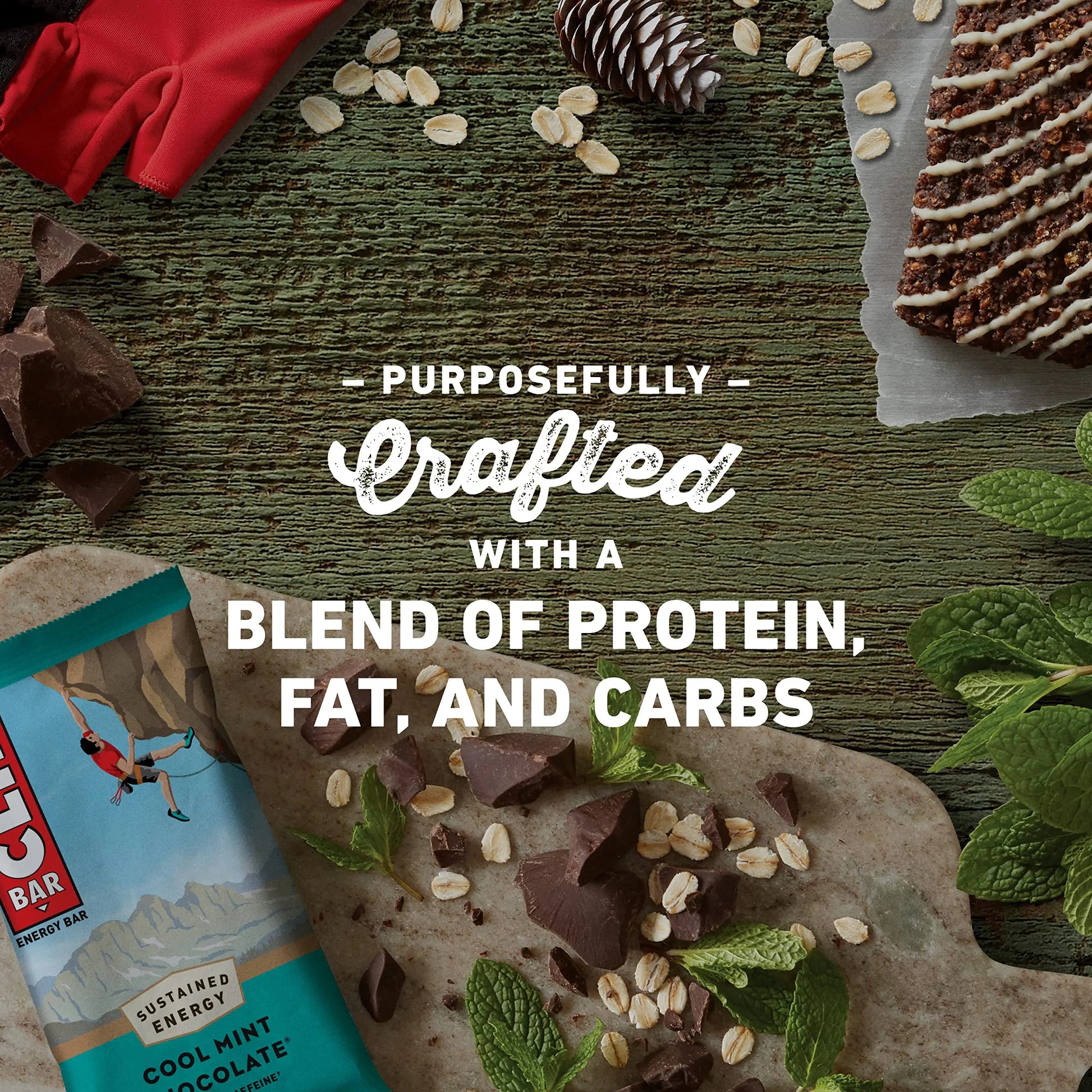 CLIF Energy Bar Cool Mint Choc (49mg Caffeine) 68g 12PK CLIF