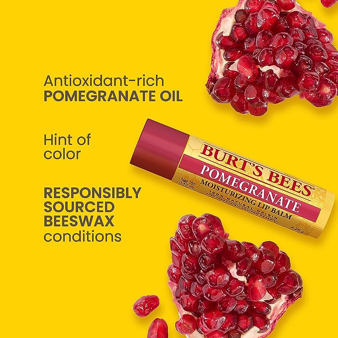 Burt's Bees Moisturising Lip Balm Pomegranate 4.25g - Cutprice Online