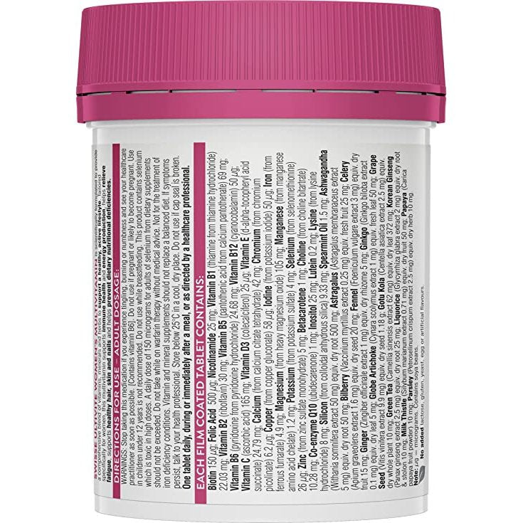 Swisse Women's Ultivite Multivitamin 120 Tablets - Cutprice Online