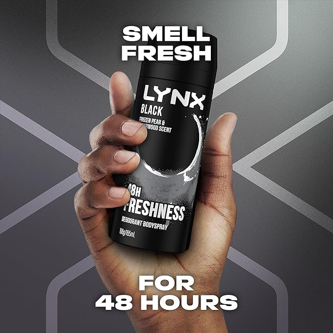 Lynx Men Body Spray Black 165ml - Cutprice Online